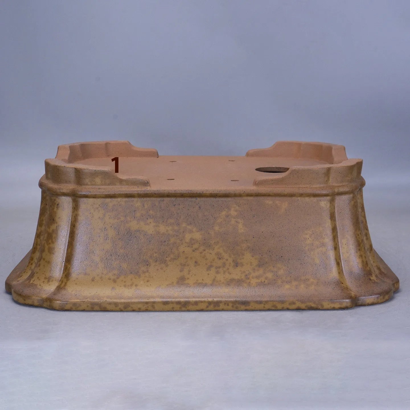 Purple sand rectangular flowerpot with modern design and hand-changed drainage system