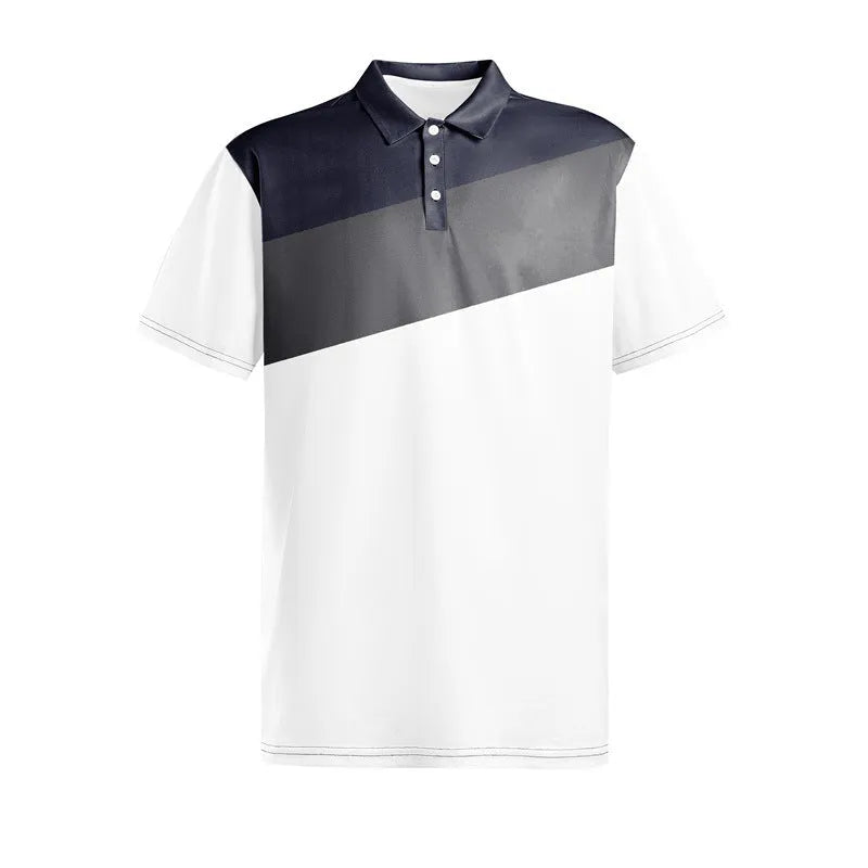 Men's 3D digital printed loose fit t-shirt in colour LM-PL047 showing short sleeve design