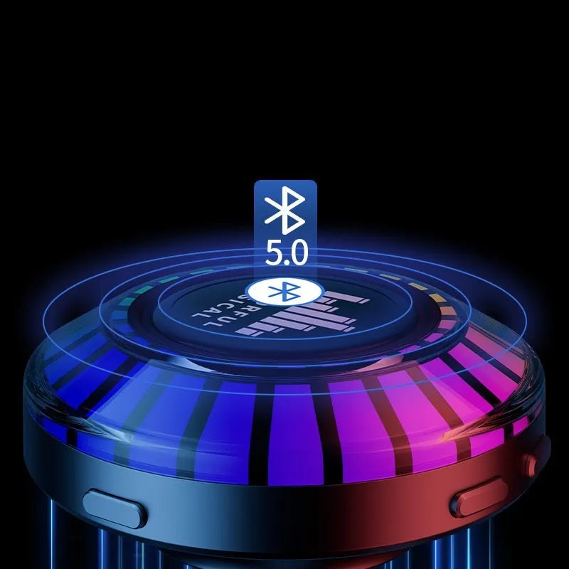 Compact cube Bluetooth atmosphere lamp with polar light projection and voice control