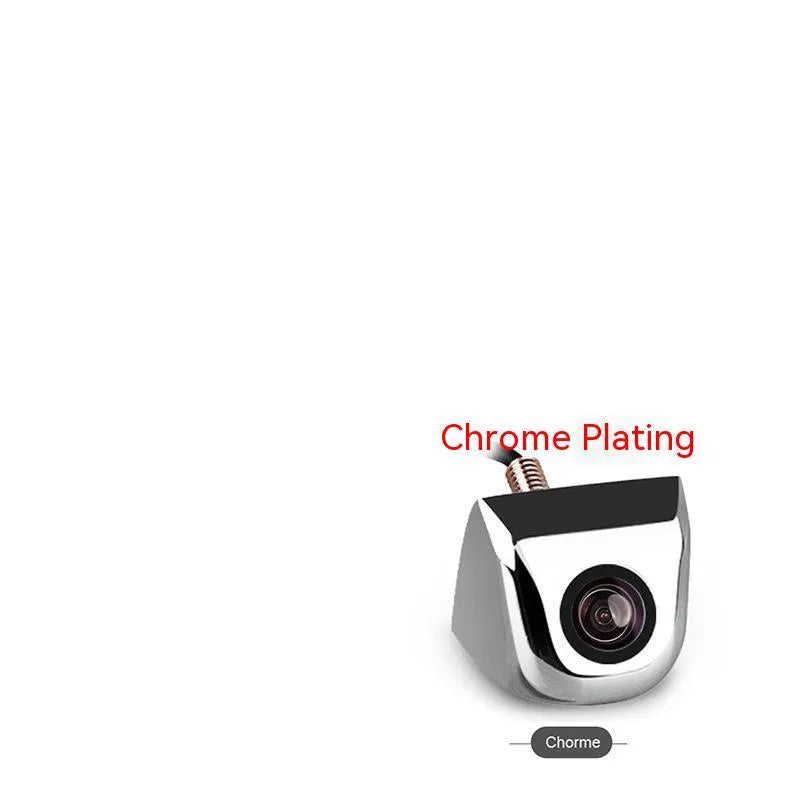 Black HD waterproof car rearview camera with metal shell and integrated cable