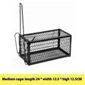 Automatic mouse trap cage with metal and plastic options in small, medium, and large sizes