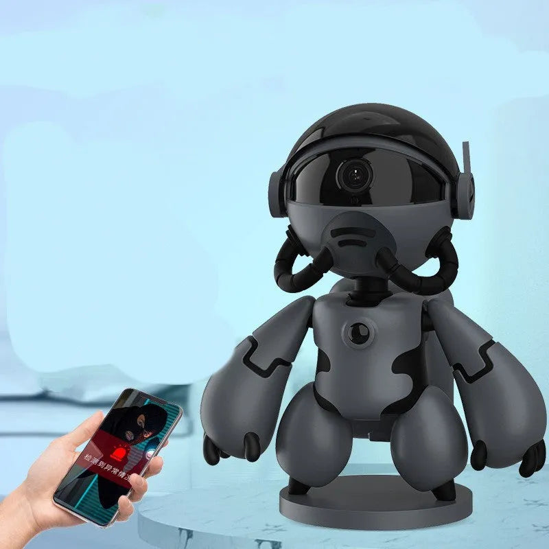 Black or white smart security camera with detachable base for household monitoring.