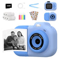 Children's plastic digital camera toy in pink, blue or purple with video recording and game functions