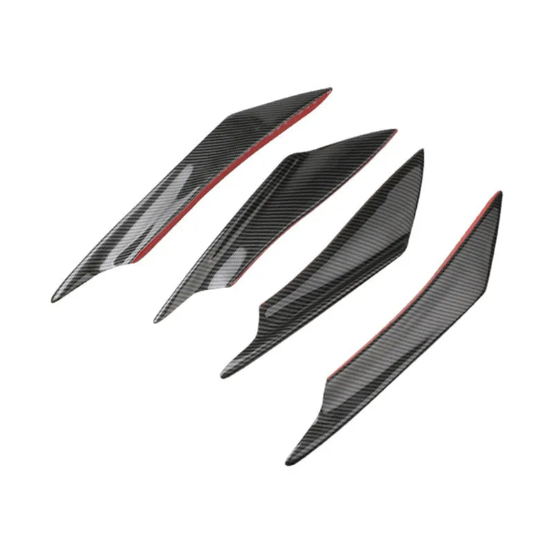 Carbon fibre pattern bumper blade spoiler for car front bumper mounting