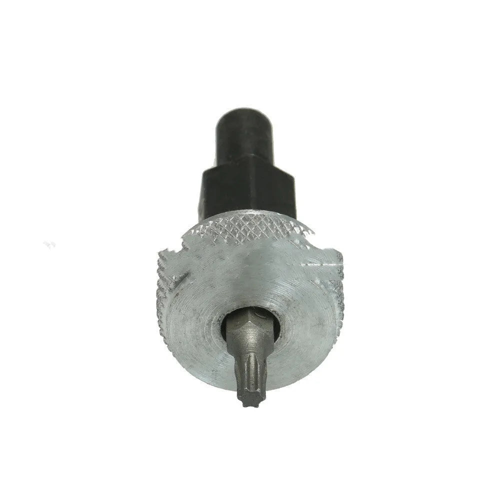 Ignition module wrench tool made of carbon steel with knurled aluminium knobs for automotive distributor repair.