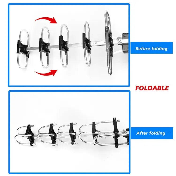 GR-1002 rotatable outdoor digital TV antenna with high gain for UHF reception.