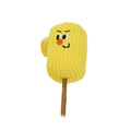 Corn cob shaped cat chew toy made from polio wood with catnip for dental cleaning