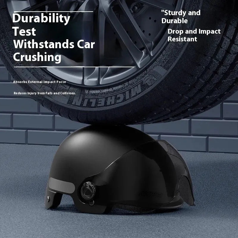 3C certified electric motorcycle helmet in polypropylene with sun protection feature