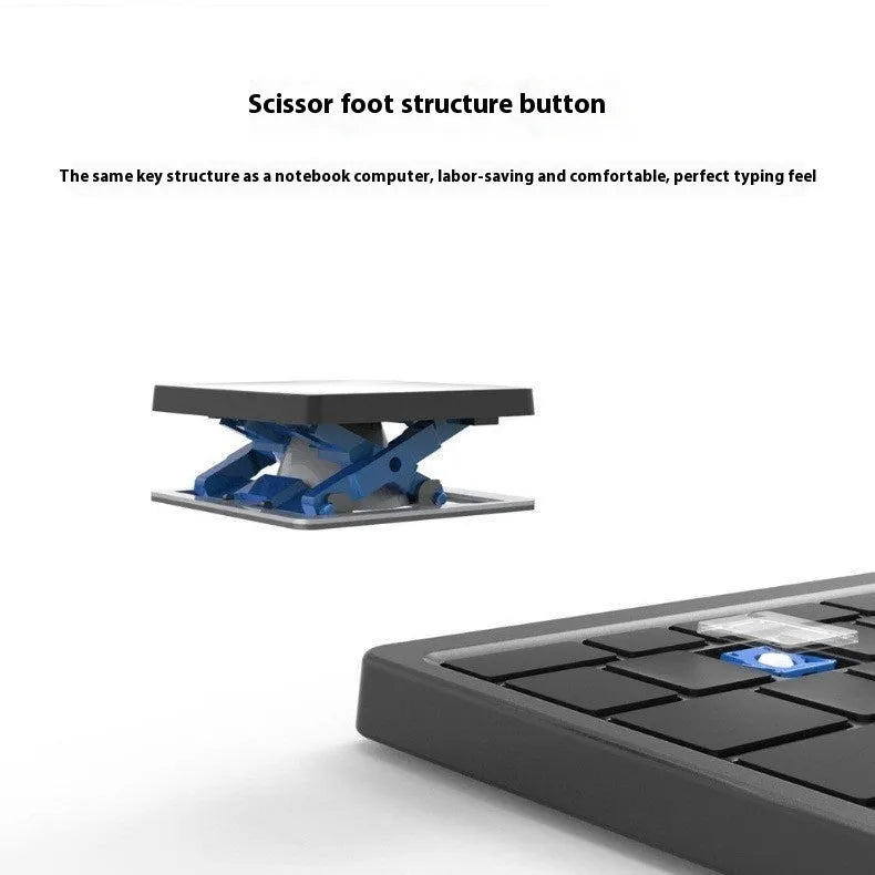 Three-in-one wireless Bluetooth keyboard with leather sheath stand for tablets and mobile phones