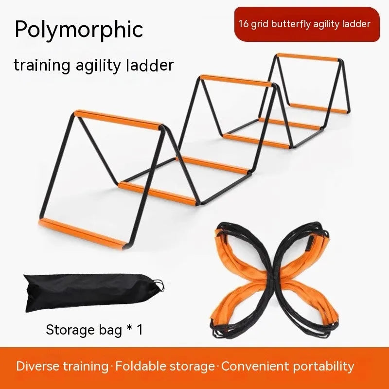Plastic butterfly agility ladder for children's physical fitness training with adjustable lengths