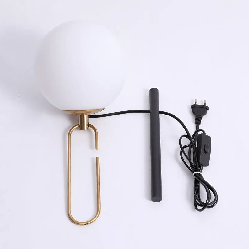 Nordic creative glass wall lamp with European modern styling and three colour temperature options