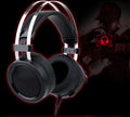 Black wired gaming headset with 3.5mm jack and 2 metre cable