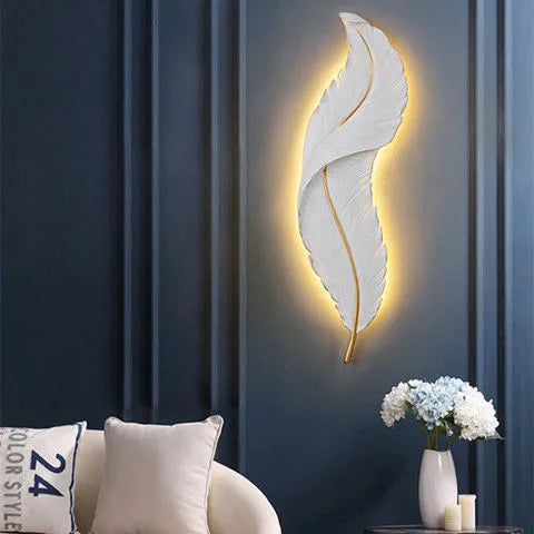 Modern minimalist LED wall lamp with PVC shade tricolor dimming white warm neutral light for bedroom