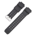 Camouflage patterned TPU watch strap with silver buckle, shown alongside other colour variants including frosted and matte finishes.