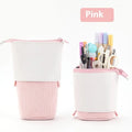 Korean style telescopic drop-down stationery case in PU corduroy with six colour options