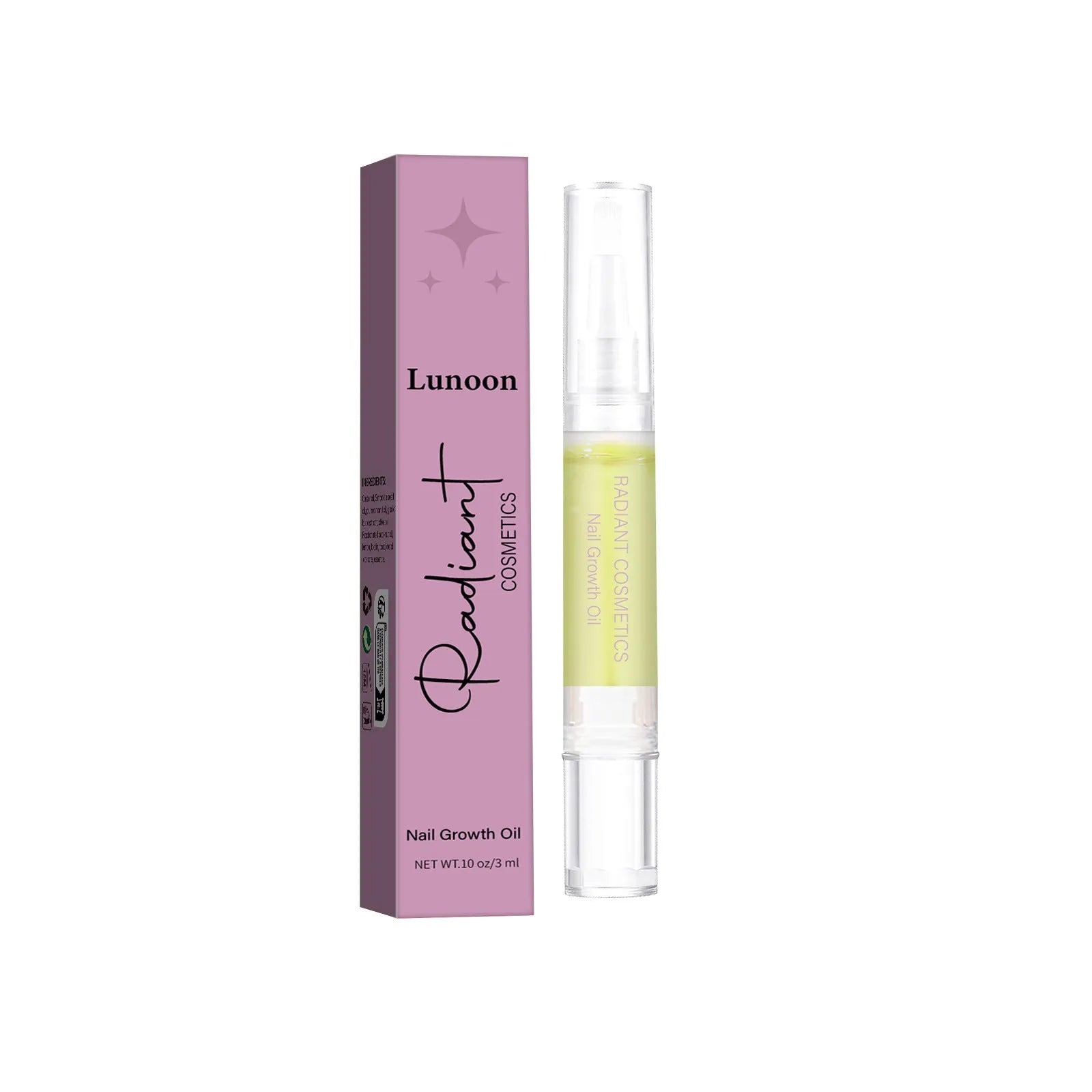 3ml bottle of wash-free nail growth and moisturising treatment oil