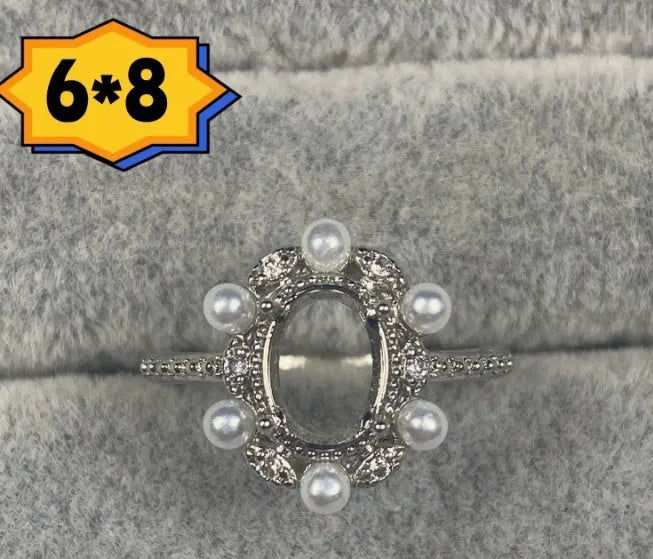 Oval denier ring ornament with open mouth design and five-pointed star decoration on copper with electroplating