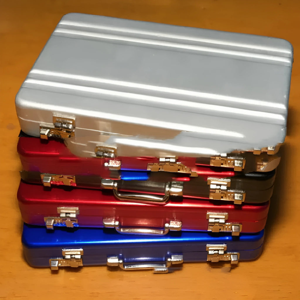 Aluminium alloy metal card holder in red, blue, black, silver, pink or gold colour