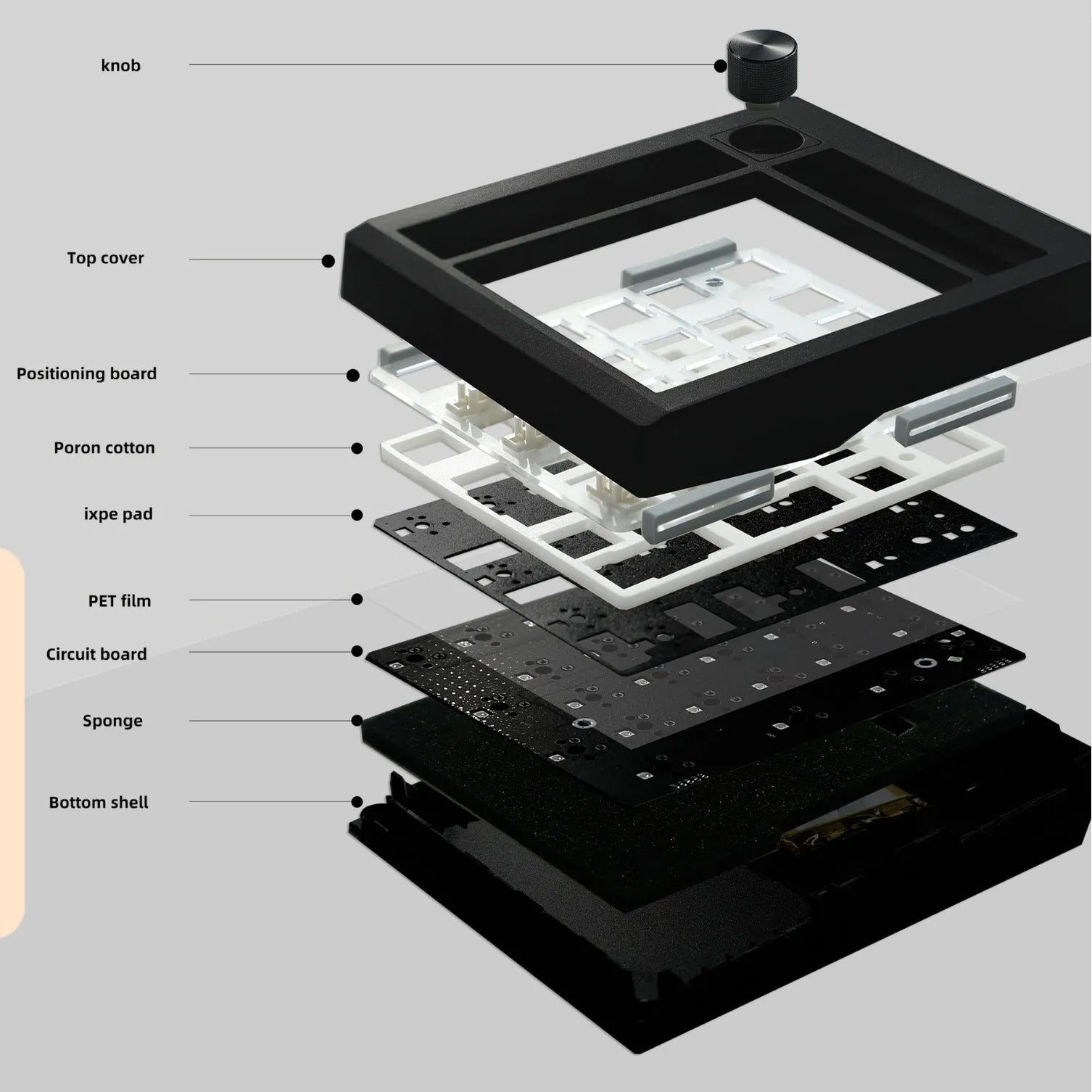 Wireless mechanical numeric keyboard with 0-9 keys in black colour option