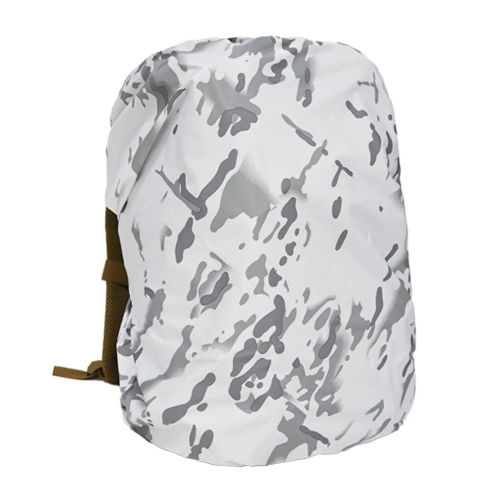 Large 80-litre backpack rain cover made from waterproof PU material in army green colour
