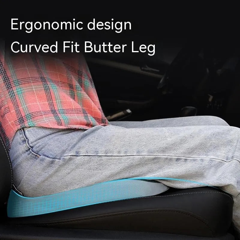 Curved bevel seat cushion in solid colour with memory foam core for tailbone and anal support