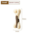 Cowhide and nylon bone grinding rod dog chew toy in two size options