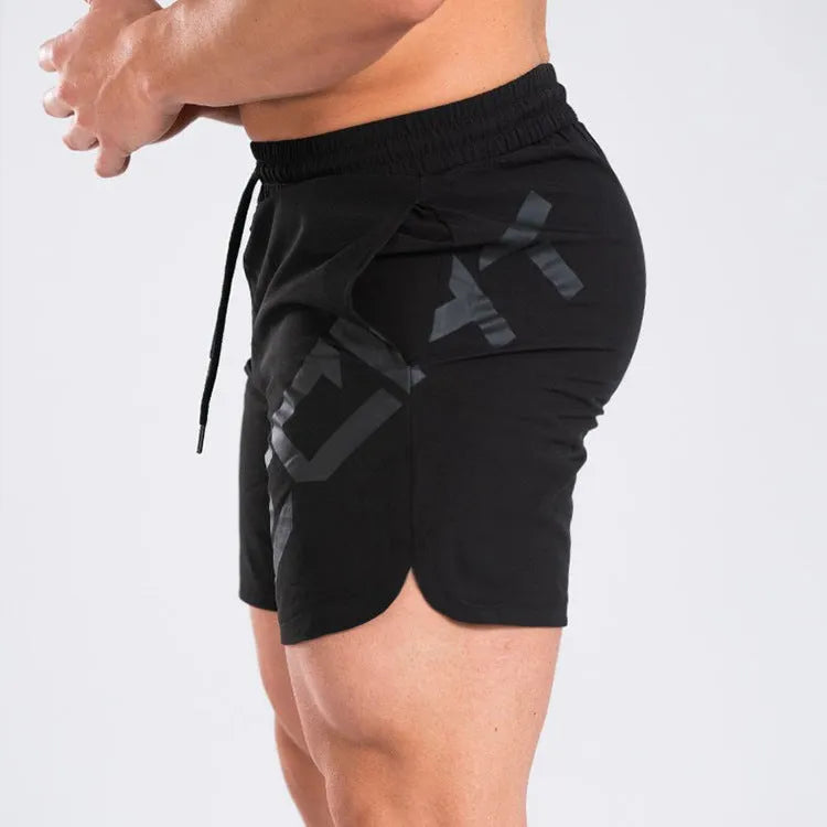 Men's elastic thin training running shorts in quick-drying nylon fabric