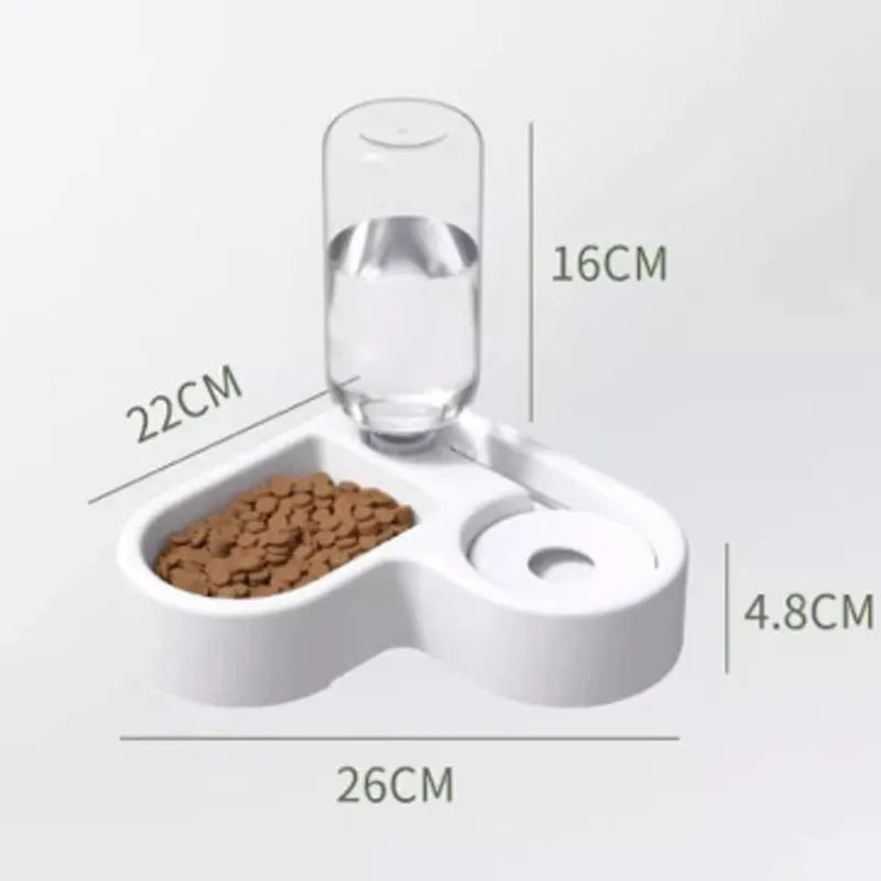 White indoor pet water fountain with food-grade silicone top, 2.4L capacity.