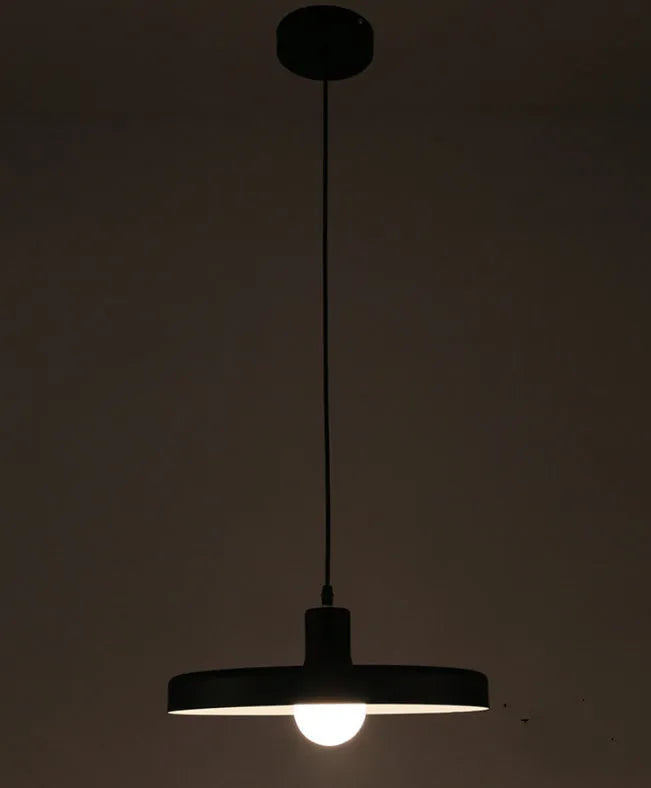 Aluminium alloy bar chandelier in black or white finish with 35cm, 50cm, or 60cm diameter options
