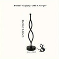 Black aluminium desk lamp with touch dimming and three-colour button control
