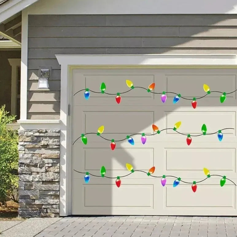 Christmas magnetic reflective light bulb set with 24 bulbs and 12 wires for festive decoration