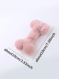 Blue plush bone dog toy with BB sound device for bite-resistant interactive play