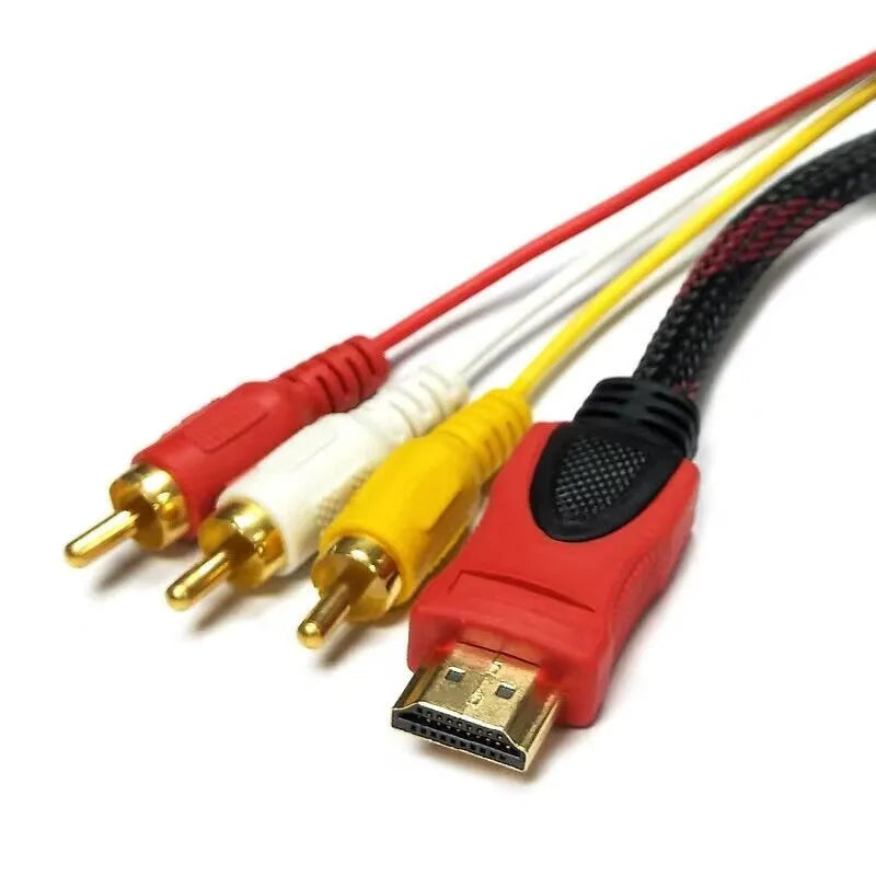 HDMI to AV15 M conversion adapter cable with 1.5 metre length and alloy connectors