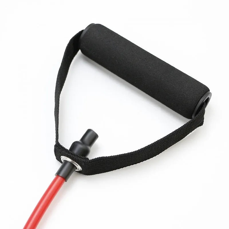 Adjustable chest expander with colour-coded TPE tension ropes in five resistance levels for fitness training