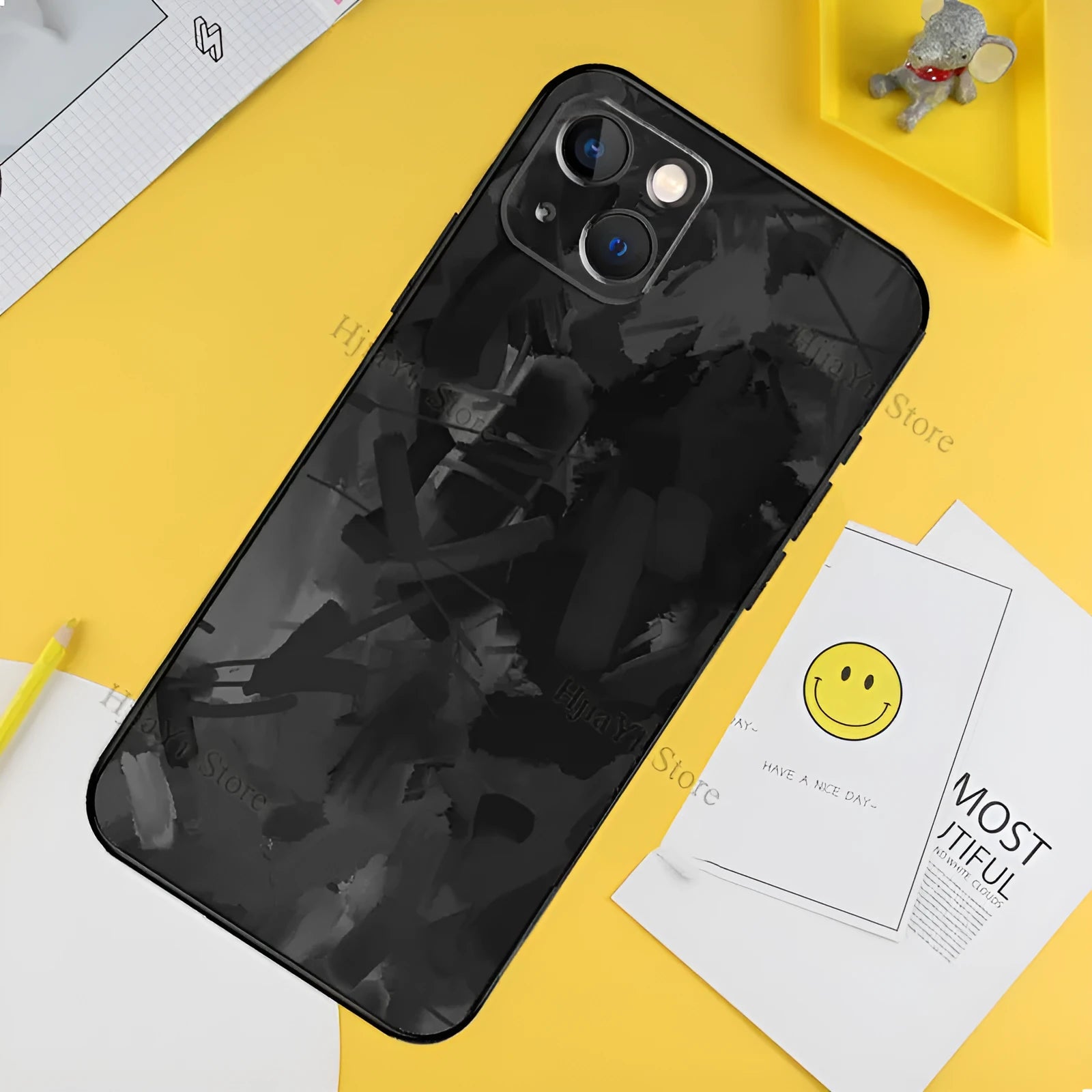 Forged carbon drop-resistant TPU phone case for iPhone with soft shell design