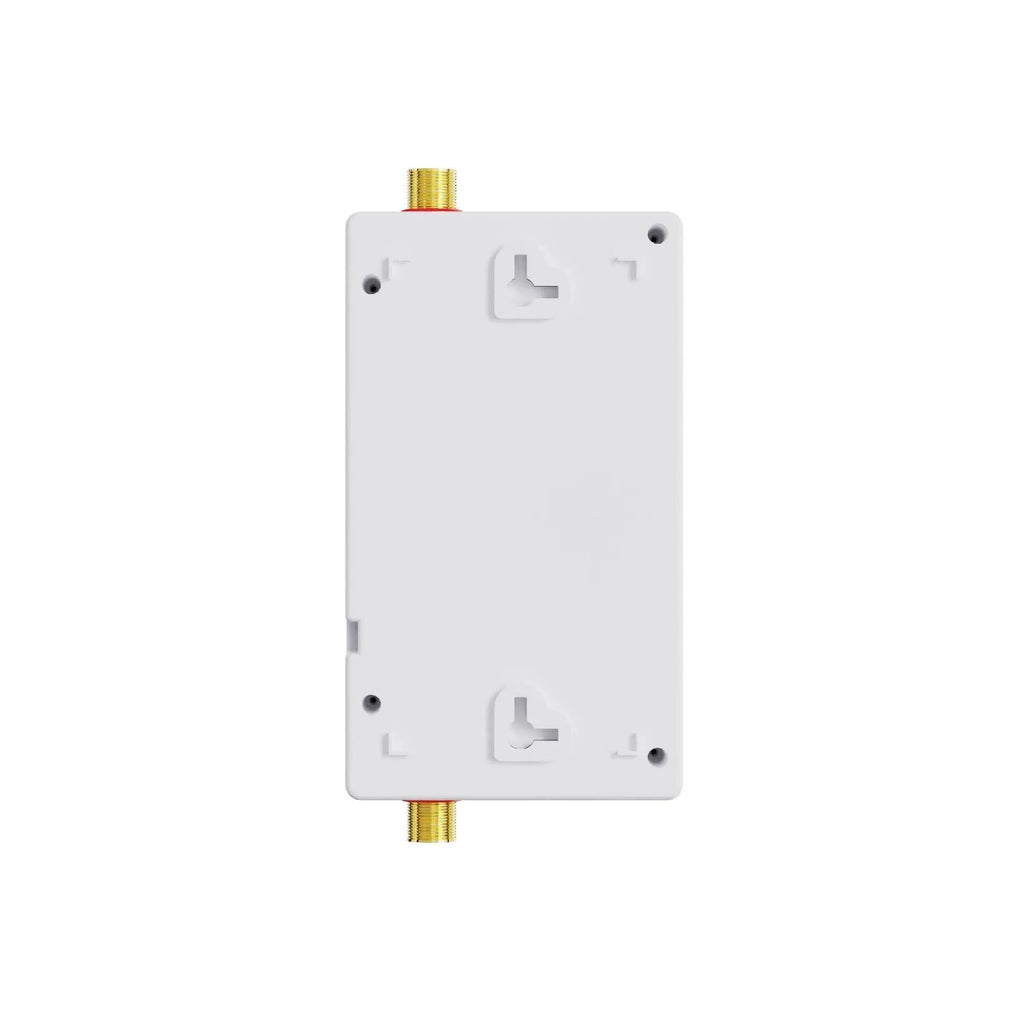 Small household quick-heating water heater with LED touch screen display in gold, silver, or white finish