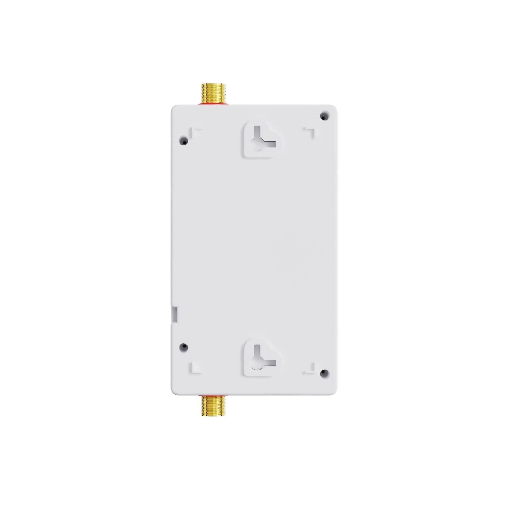 Small household quick-heating water heater with LED touch screen display in gold, silver, or white finish