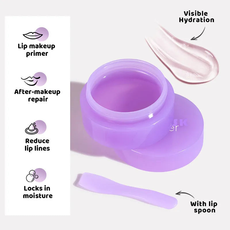 10ml exfoliating lip balm tube with scraper tool for lip lines and moisturising