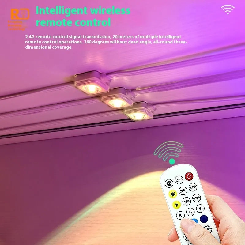 Planets-shaped LED string lights for outdoor eaves and courtyard decoration with remote control.