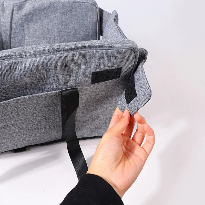 Outdoor cloth dog kennel in grey colour with universal four-season design