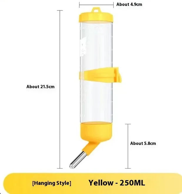 Ball kettle pet water feeder in five colours with glass tube option for rabbits, guinea pigs, hamsters