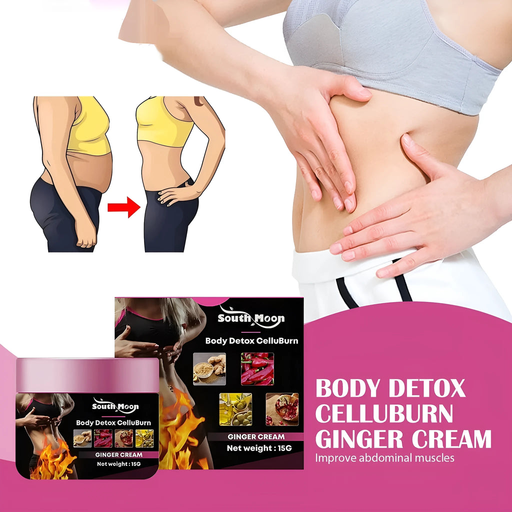 15g tube of Ginger Body Thigh Slimming Shaping Tightening Cream with olive oil and hyaluronic acid.