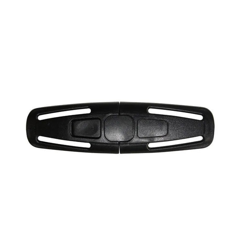 Black Nylon PA66 seat belt buckle lock button measuring 14.5cm x 4cm for child safety seats