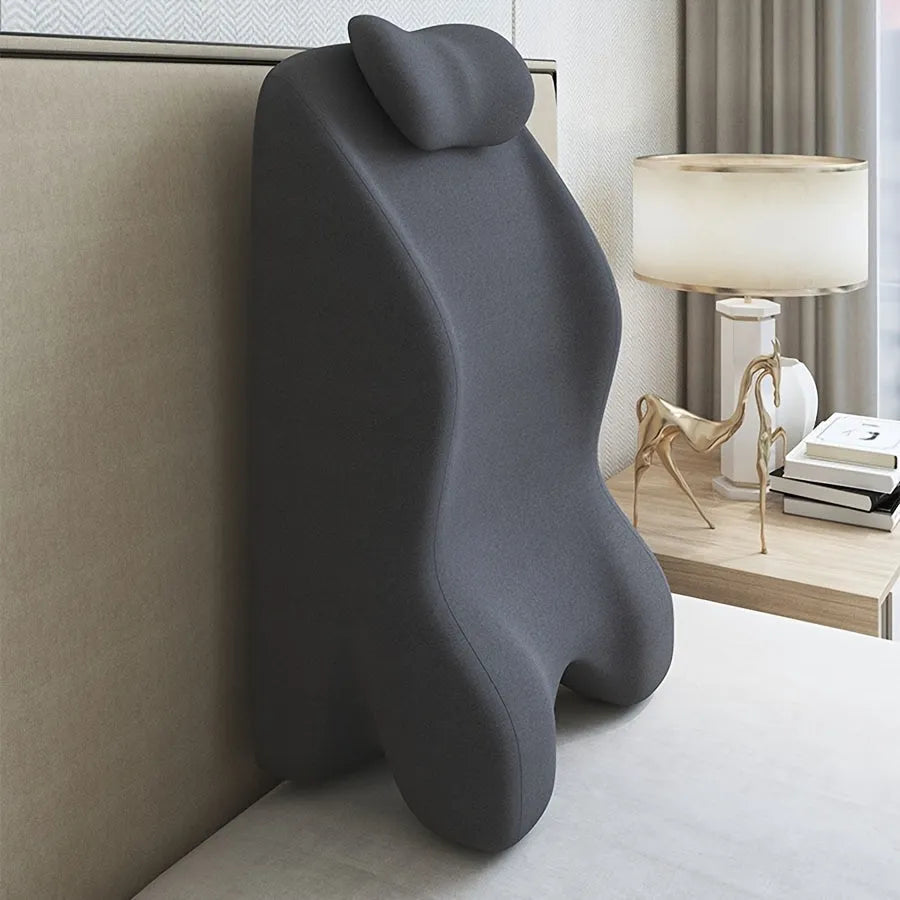 A prone position pillow designed for stomach sleepers, shown in a choice of colours.