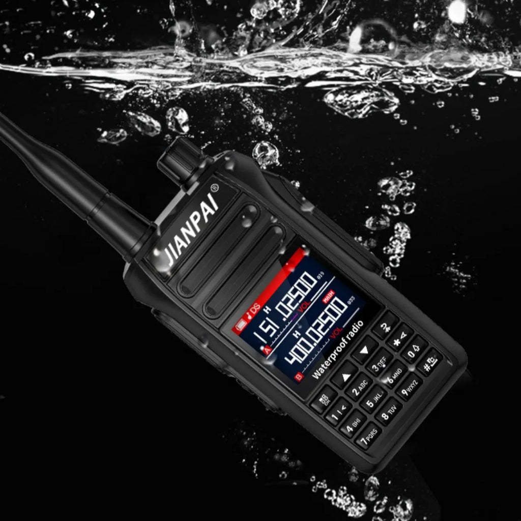 Interphone waterproof aviation full band headset with plastic shell and complete accessory set