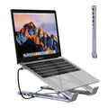 Aluminium alloy folding laptop docking station stand with multi-port HUB and 0.6m cable