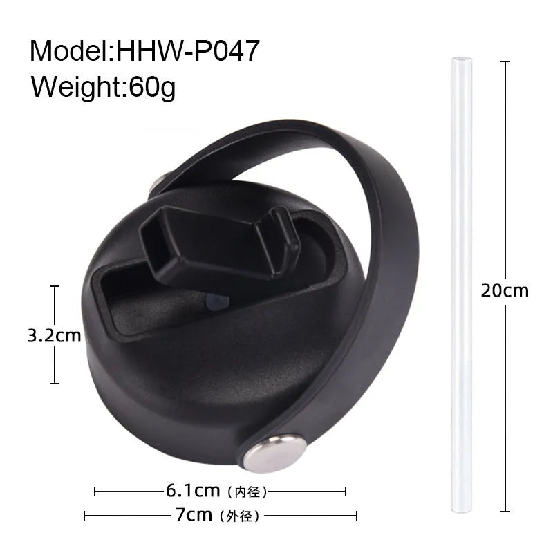 Plastic cup lid with handle in Desert colour for outdoor sports water bottle