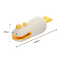 Small yellow duck themed rechargeable sealing machine with animal jacquard design and USB charging cable