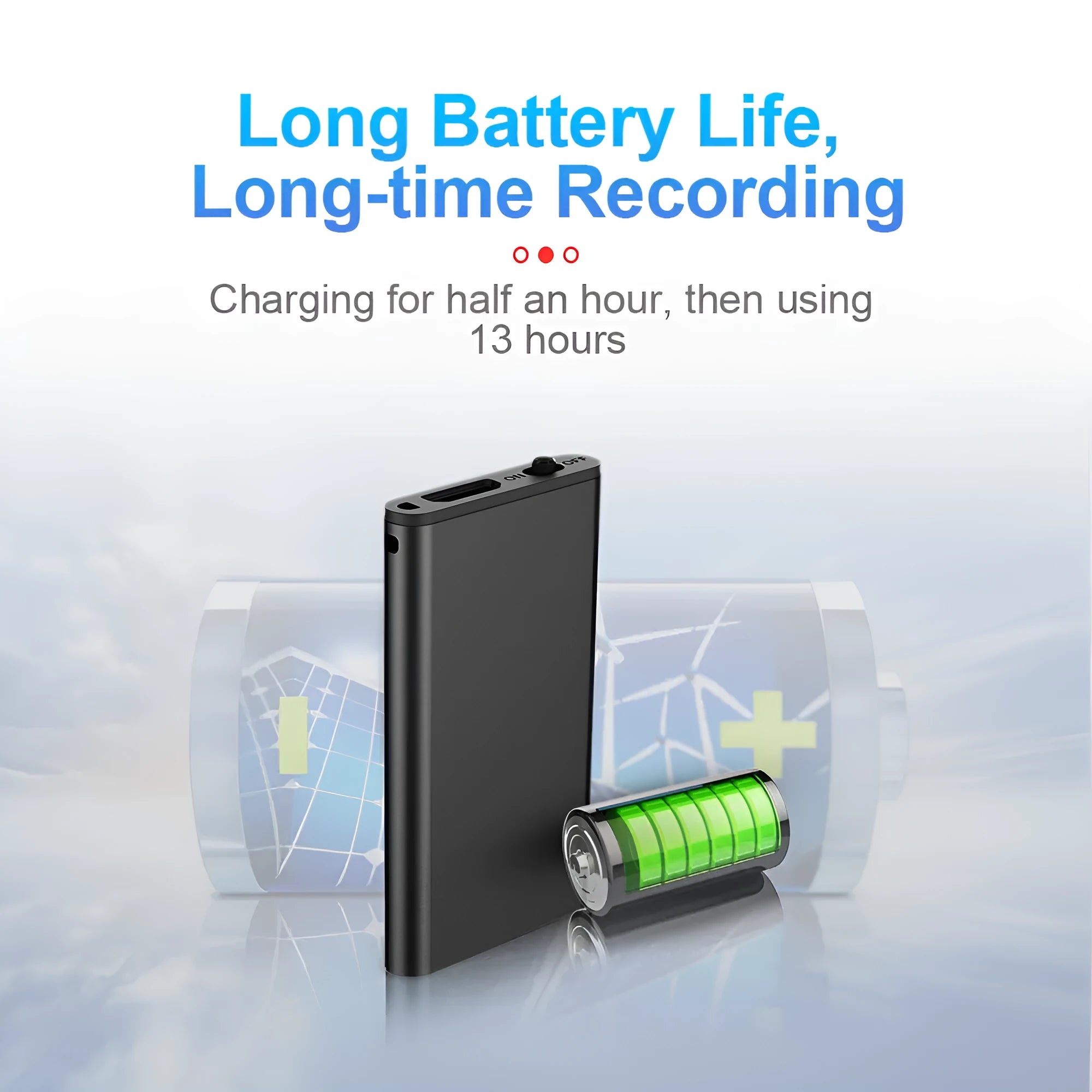 Aluminium alloy encryption recording pen with HD noise reduction and voice control