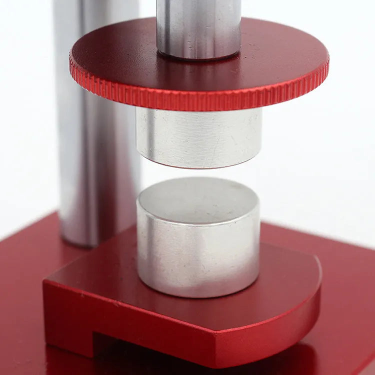 Watch repair spiral cap presser with 20 plastic molds for back cover sealing